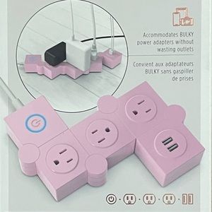 Soar Premium Swivel Light Pink Power Strip BNIB